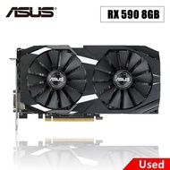 Used ASUS Graphics Cards AMD RX 590 8GB GDDR5 Mining GPU Video Card 256Bit Computer RX590