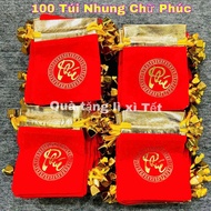 Combo of 100 Drawstring Velvet Bags, size 7 x 9, for Coins, Jewelry, Feng Shui Items