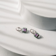 AR-Kang Collection* AKE2624 ต่างหูเงินแท้ ประดับ Amethyst White Topaz (Silver 92.5%)