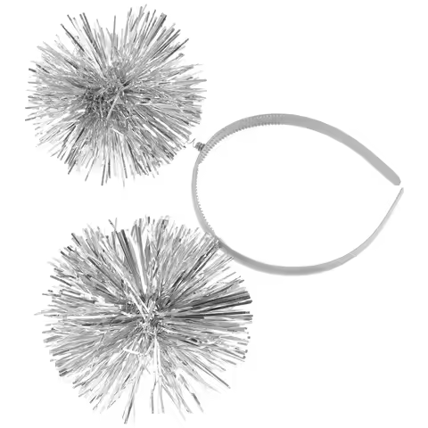 Hair Accessories Pompom Headband Halloween Bopper Silver Wacky Headgear Handband Child