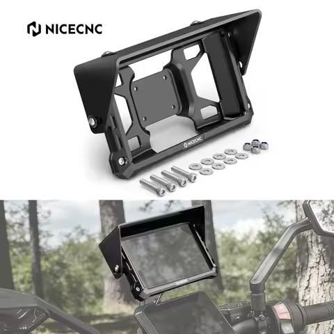 For Yamaha Tenere 700 MT07 MT09 6-inch Case Protector Adjustable Sun Visor Kit For Garmin Zumo XT2 T