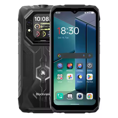 Blackview Rock 1 Android 16 Rugged Phone, 24GB (8+16)+ 256GB/2TB Outdoor Smartphone, 15000mAh,6.56 I