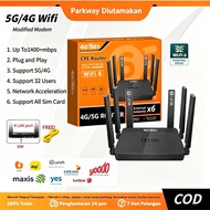 WiFi 6 Router–High-Speed Modem 1400Mbps Unlimited Internet Supports All Telcos Plug & Play 4G/5G SIM