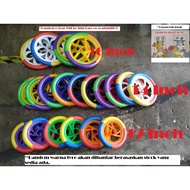 [12 ,14 ,16 Inch]Multi Size Kids Bicycle PVC Color Rim Tyre 12,14,16 Inch Basikal Budak Rim Tayar Mati (Random Colour)