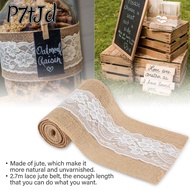 [Ganlitong] 2.7m DIY Lace Burlap Ribbon Hessian Jute Belt Strap Wedding Cloth Decoration