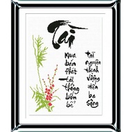 Embroidery painting with the word Tai BH-10046 - size: 43 * 54cm. (UNWORKED PAINTING)