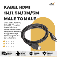 KABEL HDMI PANJANG 1M/1.5M/3M/5M MALE TO MALE: Kabel Data untuk Media Player, CCTV, PC HDTV, LED/LCD