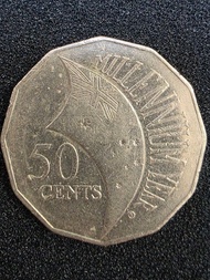 英女王澳洲 2000 年 50 分紀念幣共1枚, 慶祝千禧年（公元2000年）