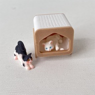 Doll House Mini Cat Litter Model 12 Points Miniature Scene Furniture Cat House House Model Kitten Ca