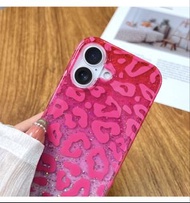全新未開👍SOKAD iPhone 16 粉色豹紋手機殼SOKAD iPhone 16 Case 閃粉豹紋手機殼可爱苹果防跌落保 護殼 粉色