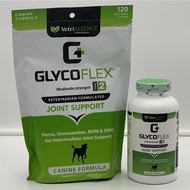 120-count VetriScience GlycoFlex 2 Tablets / Soft Chews Joint Support for Dogs glucosamine dog MSM Perna canaliculus DMG