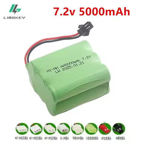 7.2v 5000mah NIMH Battery For RC toys Car Tanks Trains Robot Boat Gun Ni-MH AA 2800mAh 7.2 v Recharg
