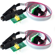 2 Set SOP8 to DIP8 Test Clips and Board, 8 Pin, Cable Lengths 24cm, for EEPROM 93CXX/25CXX/24CXX in 