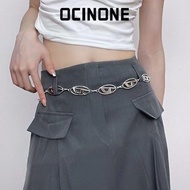 OCINONE Chain Belt, Woman Spicy Girl Metal Waist Chain, Y2K Retro Luxury Design Dress Belt Chain