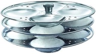 Saleberate 3-tier non-stick stainless steel idli maker, idli plates for 12 perfect idlis in your pressure cooker.