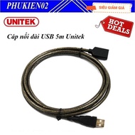 Unitek 5m USB extension cord Y-C418A USB 2.0 standard AM-AF - Genuine product