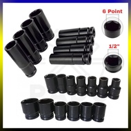 1/2" Long Impact Socket Adapter Box Socket 6 Point Heavy Duty Ratchet Socket Wrench Spanner Spanar