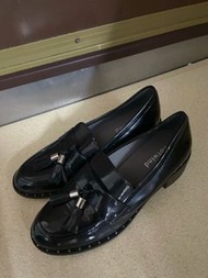 女裝黑色樂福鞋 漆皮鞋