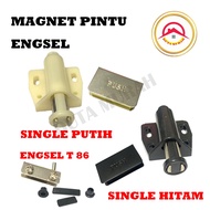 Glass Clamp-on Hinge Single Magnetic Push Open Glass Door/