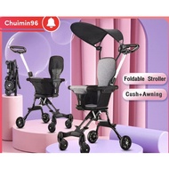 🔥 SG READY STOCK 🔥Stroller baby Cabin Lightweight NewBorn Two Way Stroller 4 whls Foldable stroller Baby Gear Strollers
