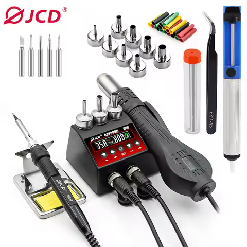 JCD 8898pro soldering station 2 in1 750W hot air gun LCD display mobile phone welding rework station