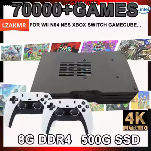Super Game Console X King 8G Ram 500G Gaming SSD Batocera 3865U 70000+Games For Wii PS2 XBOX PSP Swi