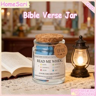 HomeSari Bible Verse Jar Handmade Glass Bible Verse for Emotion and Feeling Spiritual Christian Gift