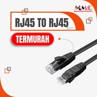 RJ45 to RJ45 Ethernet Modem Cable unshielded CAT5E Patch 8 pin BLACK 1M