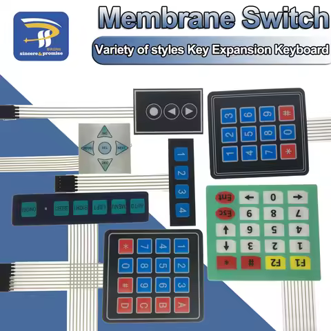 3 4 5 12 16 20 Key Button 4*4 Membrane Switch Keypad 1x4 1x6 3x4 4x4 4x5 Matrix Array Keyboard For A