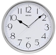 นาฬิกาแขวนผนังไซโก้ ตัวเรือนพลาสติก SEIKO รุ่น QXA001S สีเงิน QXA001G สีทอง ขนาด 28 ซม. ตัวเลขอารบิคสีดำ ระบบ Quartz 3 เข็ม หน้าปัดสีขาว