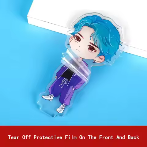 Custom Holography Photos Key Chain Acrylic Fashion Anime Figures Hologram Standee Lovely Pet Hologra