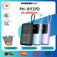 [3C CERTIFIED] Pineng Original PN-892 PD / PN892 (20000mAh) | 22.5W Fast Charging | Built in Dual-Ca
