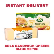 INSTANT DELIVERY - 400GRAM ARLA SANDWICH CHEESE SLICE 20 PCS / BURGER SLICE CHEESE / CHEDDAR SLICE C