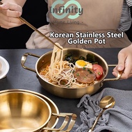 Korean Ramen Pot Stainless Steel Instant Noodle Pot Small Hot Pot Seafood Pot 韩国拉面锅