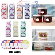 CHIHIRO1X3EE Date Stickers, Self-Adhesive Removable Week Stickers,  Food Containers 500 Pcs Round Fo