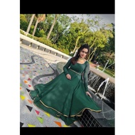 Long Plain Anarkali Gown