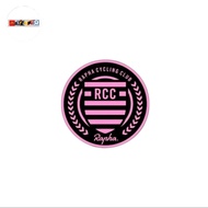 RCC Rapha Cycling Club sticker with rounded logo cyclist sticker