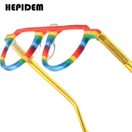 HEPIDEM Nhiều màu Acetate Gọng kính phụ nữ 2025 Johnny Depp nam Nhật Bản kính tròn handmade kính kín