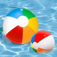 KAREN Inflatable Beach Ball, Big 40cm Rainbow Beach Ball, Swimming Pool Toy Six Colours Colourful PVC Blow Up Beach Balls Kids