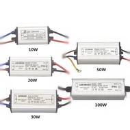 ระบบไฟฟ้ากระแสคงที่ LED ไดร์เวอร์กันน้ำ IP66 10W 20W 30W 50W 100W แหล่งจ่ายไฟ AC 85V-265V อินพุต110V 220V หม้อแปลงไฟฟ้า