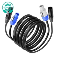 10FT DMX512 Extension Cable, AC Power DMX512 3Pin XLR Signal Combo Cables for Stage Lighting, Concer