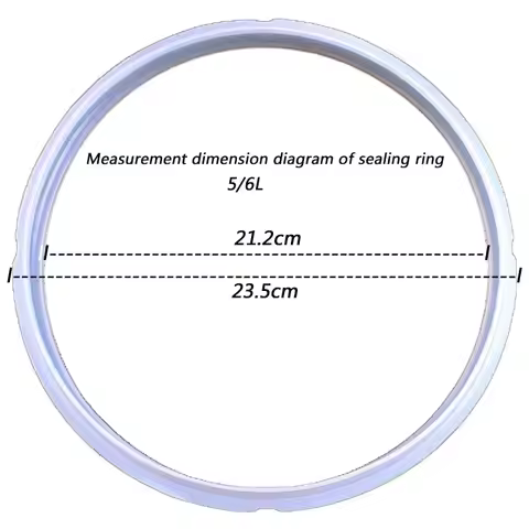 1 Pcs 22cm Food Grade Silicone Rubber Gasket Sealing Ring For Electric Pressure Cooker Parts 5 Liter