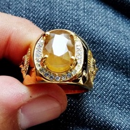 Cincin Batu Permata Yellow Safir Asli Original Top Quality Natural