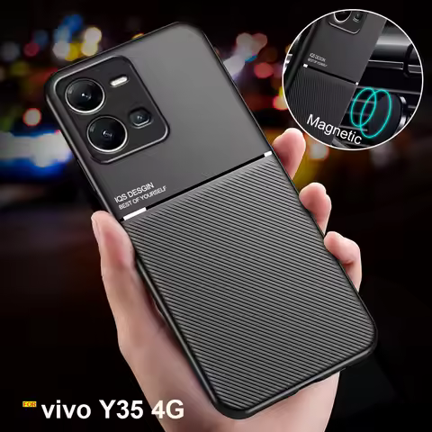 For vivo Y35 Phone Case TPU Soft bumper magnetic shockproof 360 full protector back cover for VIVO Y