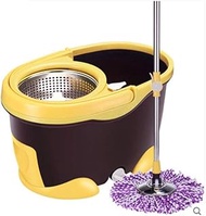 Spin Mop Cleaning at Home with 2 Rotating Mop Heads Wet or Dry Usage on Hardwood, Laminate, Tile, Stone Decoration