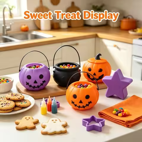 Halloween Candy Bucket Candy Bucket Pumpkin Ghost Trick Or Treat Party Bags Reusable Candy Bags Tric