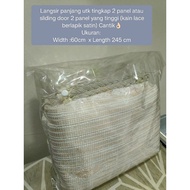 Langsir Lace berlapik kain satin