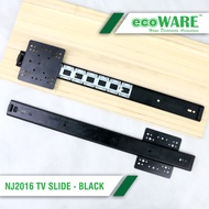 ecoWARE NJ2016 TV Slide Invisible Folding Pocket Slide Insert Flipper Black Cabinet Slide Door Pocke