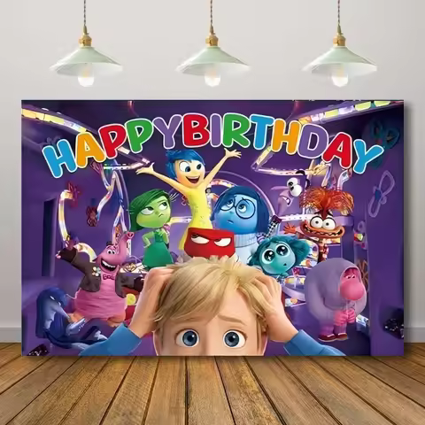 Photography Backdrop Inside Out Banner For Kids Birthday Party Decoration Photo Background Baby Show