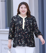 Áo hoa trung niên cao cấp bigsize - BS5-621